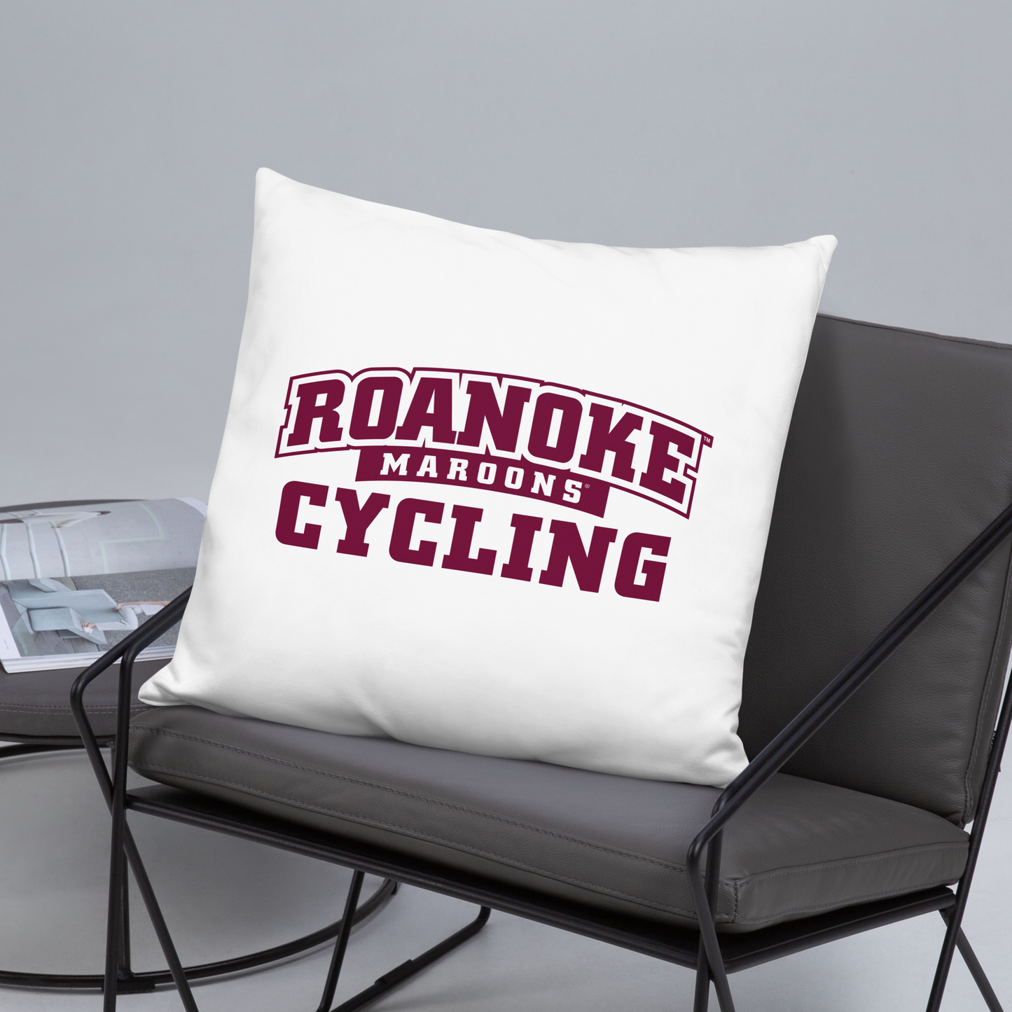 Roanoke Cycling: Throw Pillow / Full Logo
