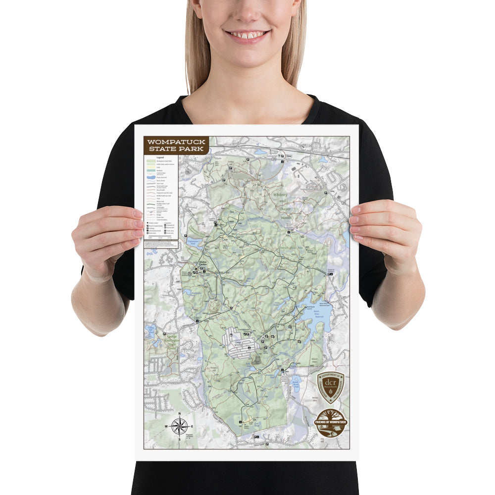 Wompatuck: Wall Poster / Wompatuck State Park Trail Map
