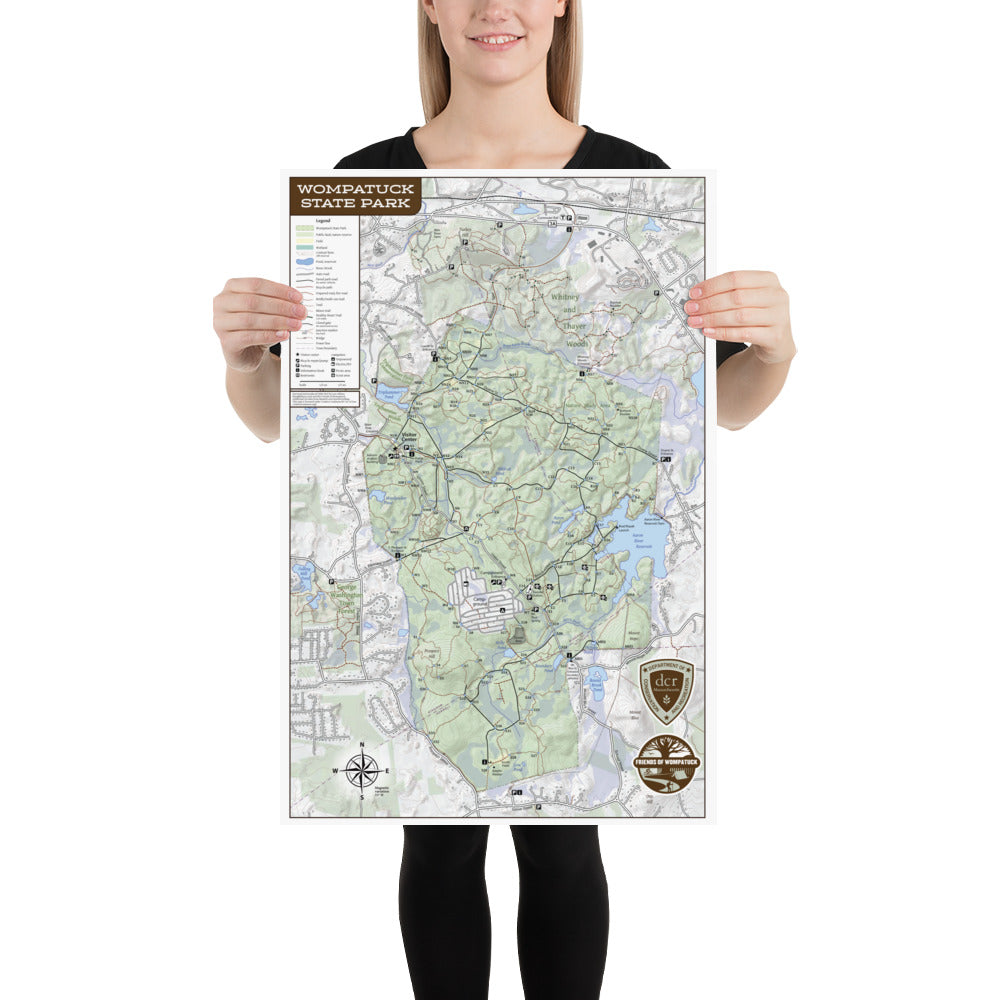 Wompatuck: Wall Poster / Wompatuck State Park Trail Map