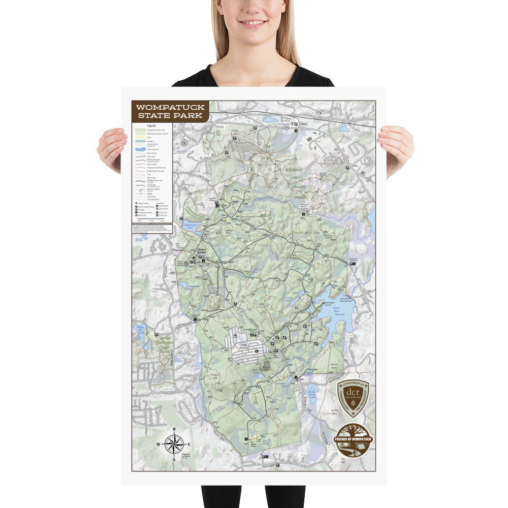 Wompatuck: Wall Poster / Wompatuck State Park Trail Map