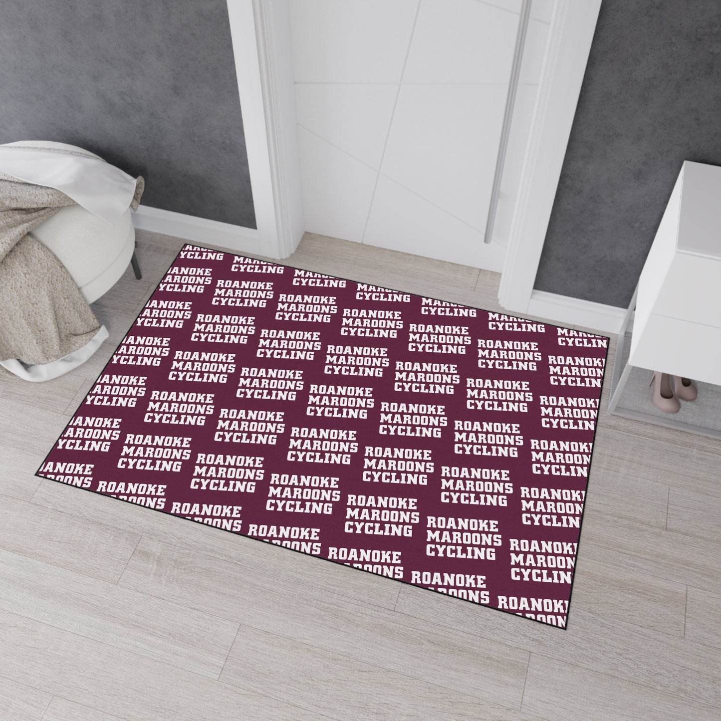 Roanoke Cycling: Heavy Duty Floor Mat / Repeating Pattern / 2 Sizes