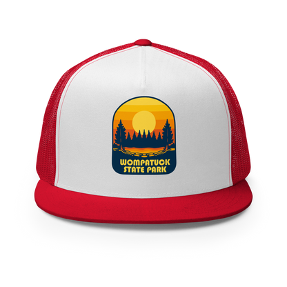 Wompatuck: Trucker Cap / Retro Sunset Badge