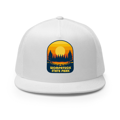 Wompatuck: Trucker Cap / Retro Sunset Badge