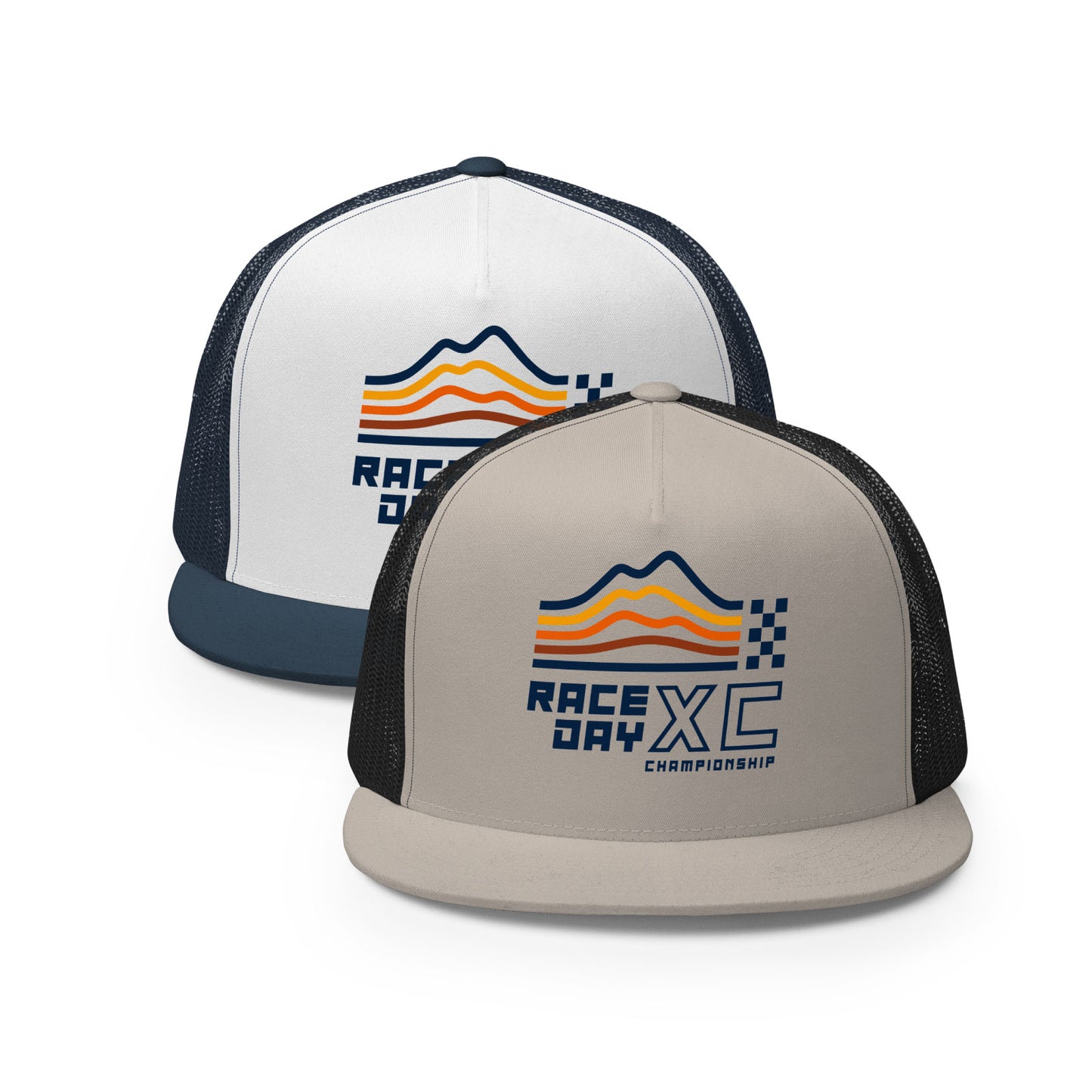 RaceDay XC: Flat Bill Trucker Cap / Classic Logo