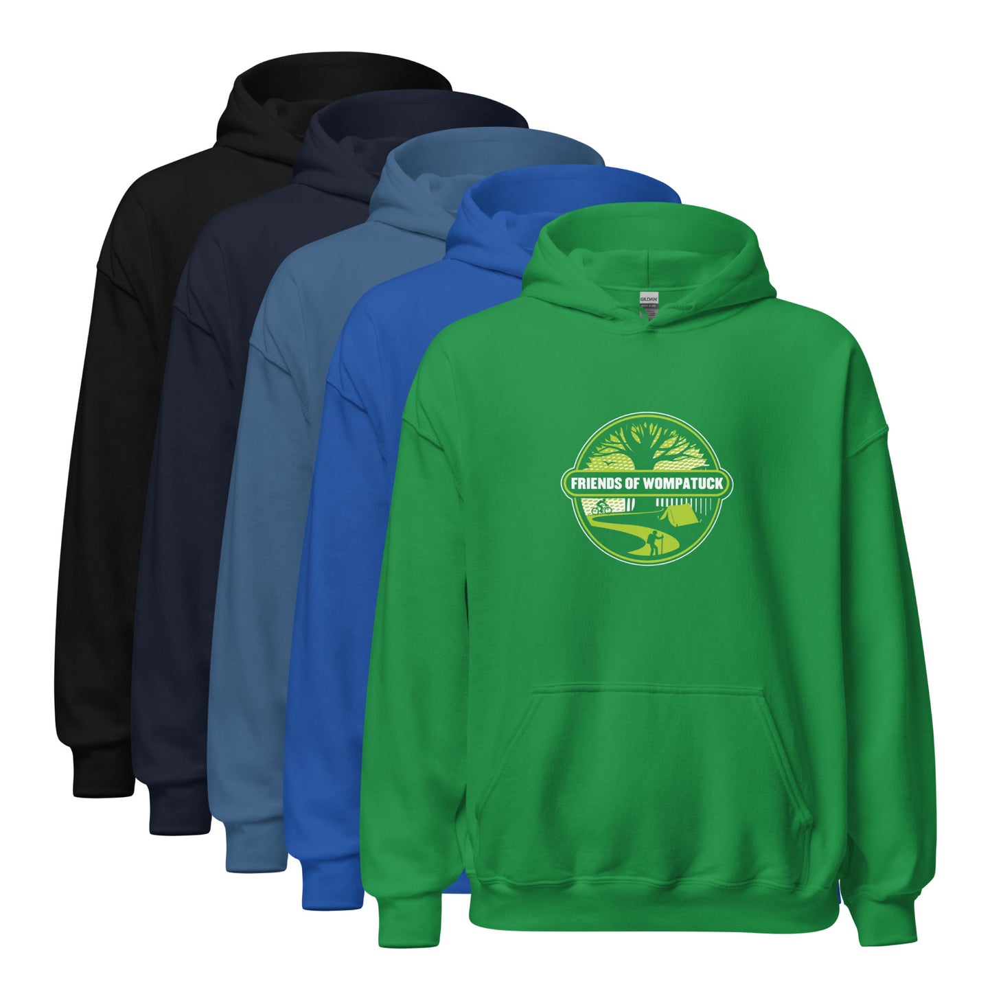 FOW: Unisex Hoodie / Green Logo w/ Dark Hoodie