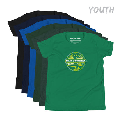 FOW: Youth Short Sleeve T-Shirt / Green Logo w/ Dark Tee