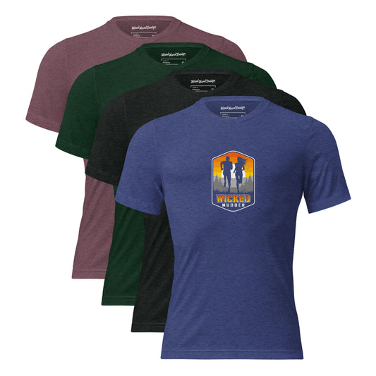 Wicked Mudder: Short Sleeve Unisex T-shirt / Badge Logo