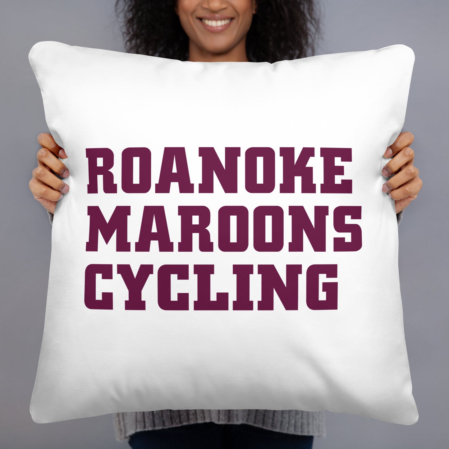 Roanoke Cycling: Throw Pillow / Team Logo