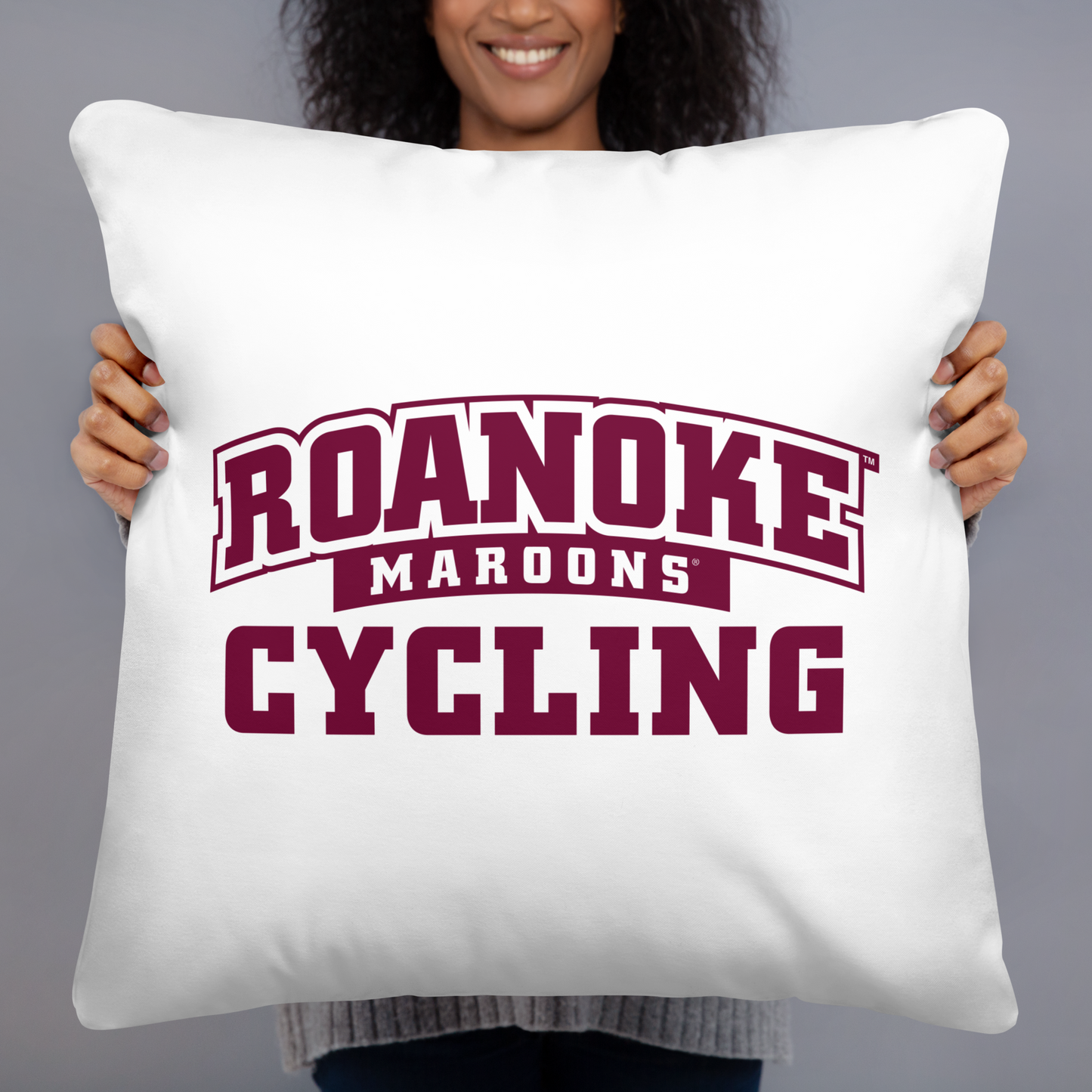 Roanoke Cycling: Throw Pillow / Full Logo