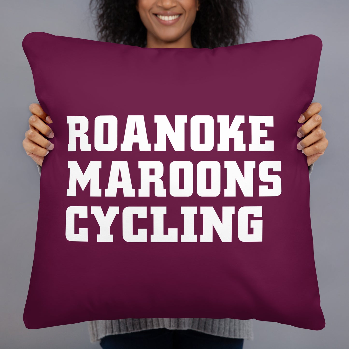 Roanoke Cycling: Throw Pillow / Team Logo