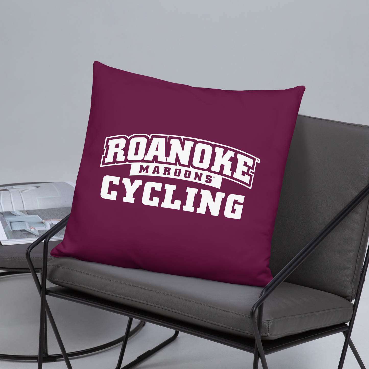 Roanoke Cycling: Throw Pillow / Full Logo