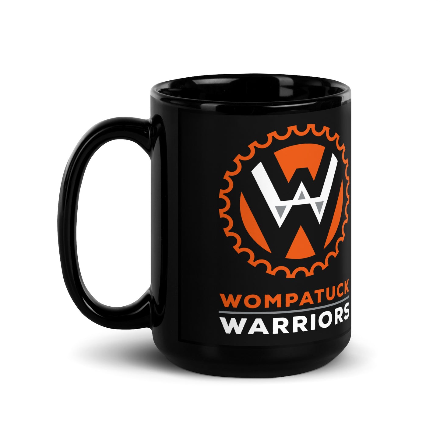 Warriors: 15 oz Black Glossy Mug