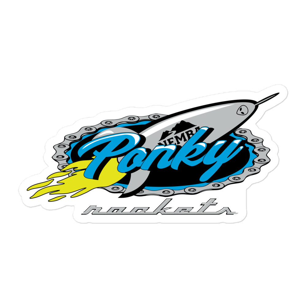 Ponky Rockets: 4" & 5.5" Stickers