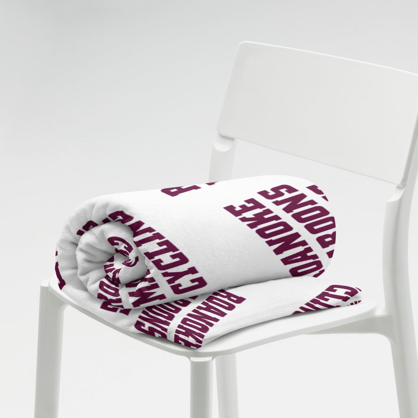 Roanoke Cycling: Light-Weight Throw Blanket / Repeating Logo