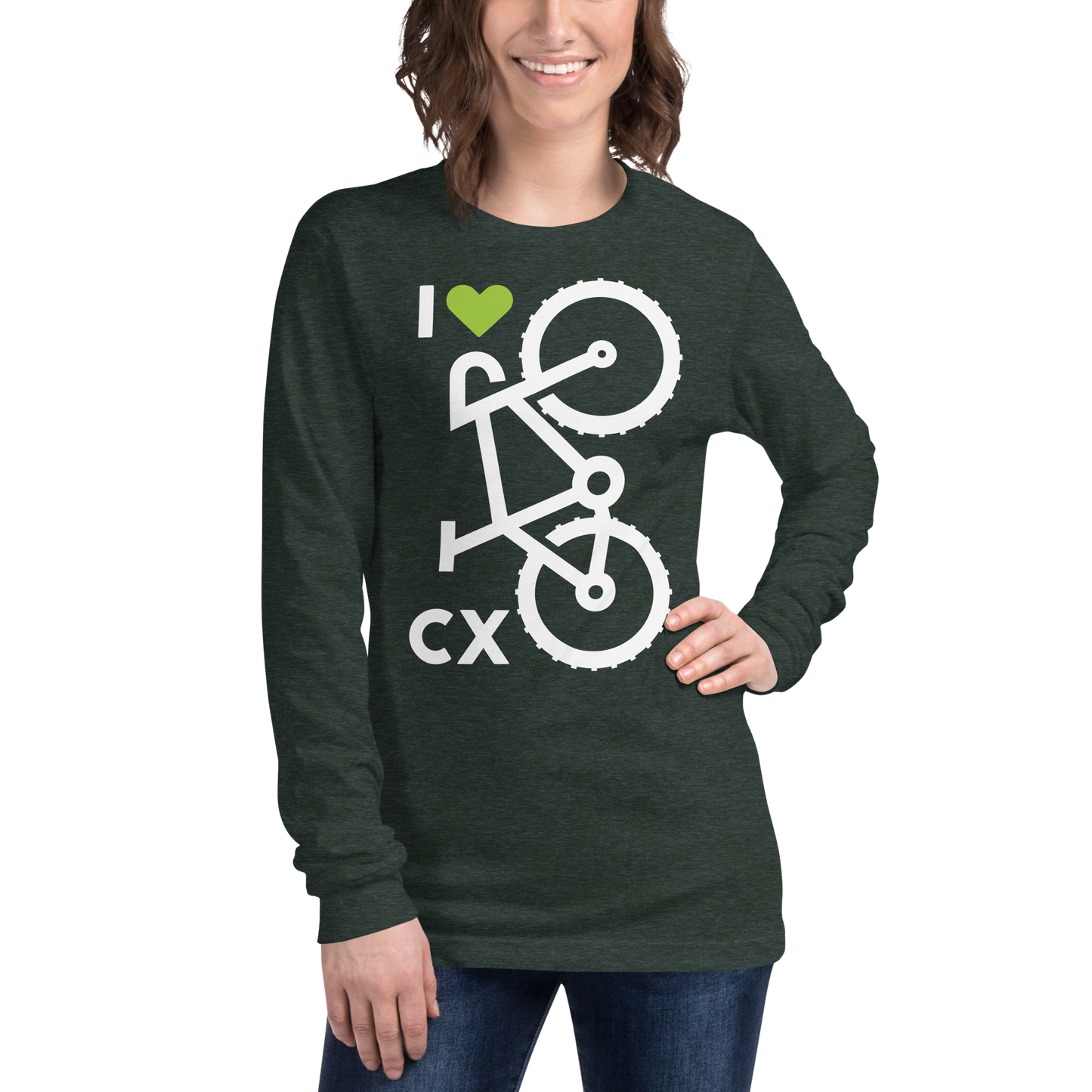 I 💚 CX: Unisex Long Sleeve T-shirt / Dark