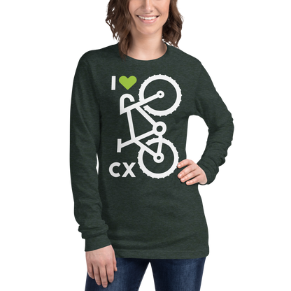 I 💚 CX: Unisex Long Sleeve T-shirt / Dark