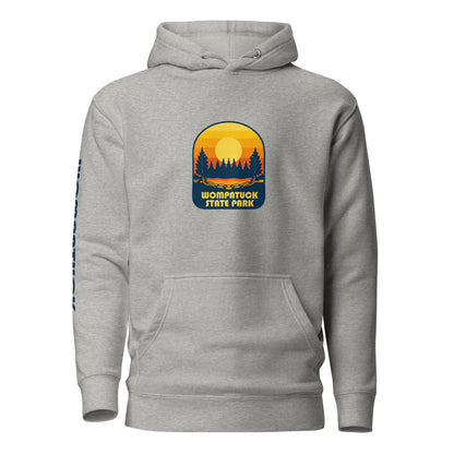 Wompatuck State Park: Unisex Hoodie / Retro Sunset Badge