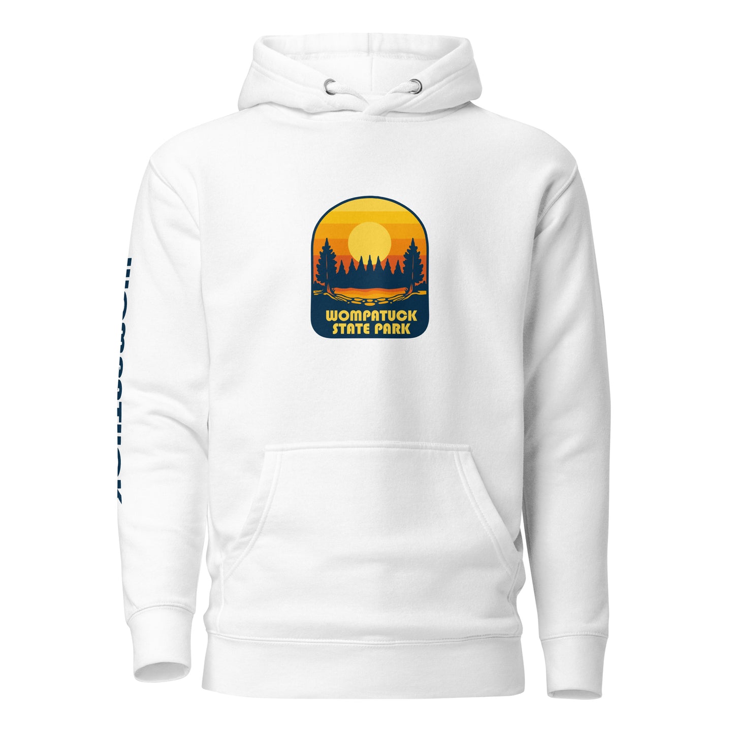 Wompatuck State Park: Unisex Hoodie / Retro Sunset Badge