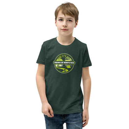 FOW: Youth Short Sleeve T-Shirt / Green Logo w/ Dark Tee